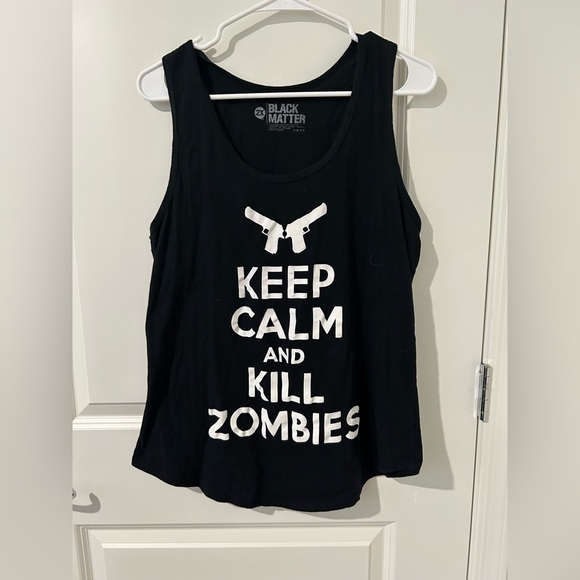 “Keep Calm and Kill Zombies” tank top - Picture 1 of 6